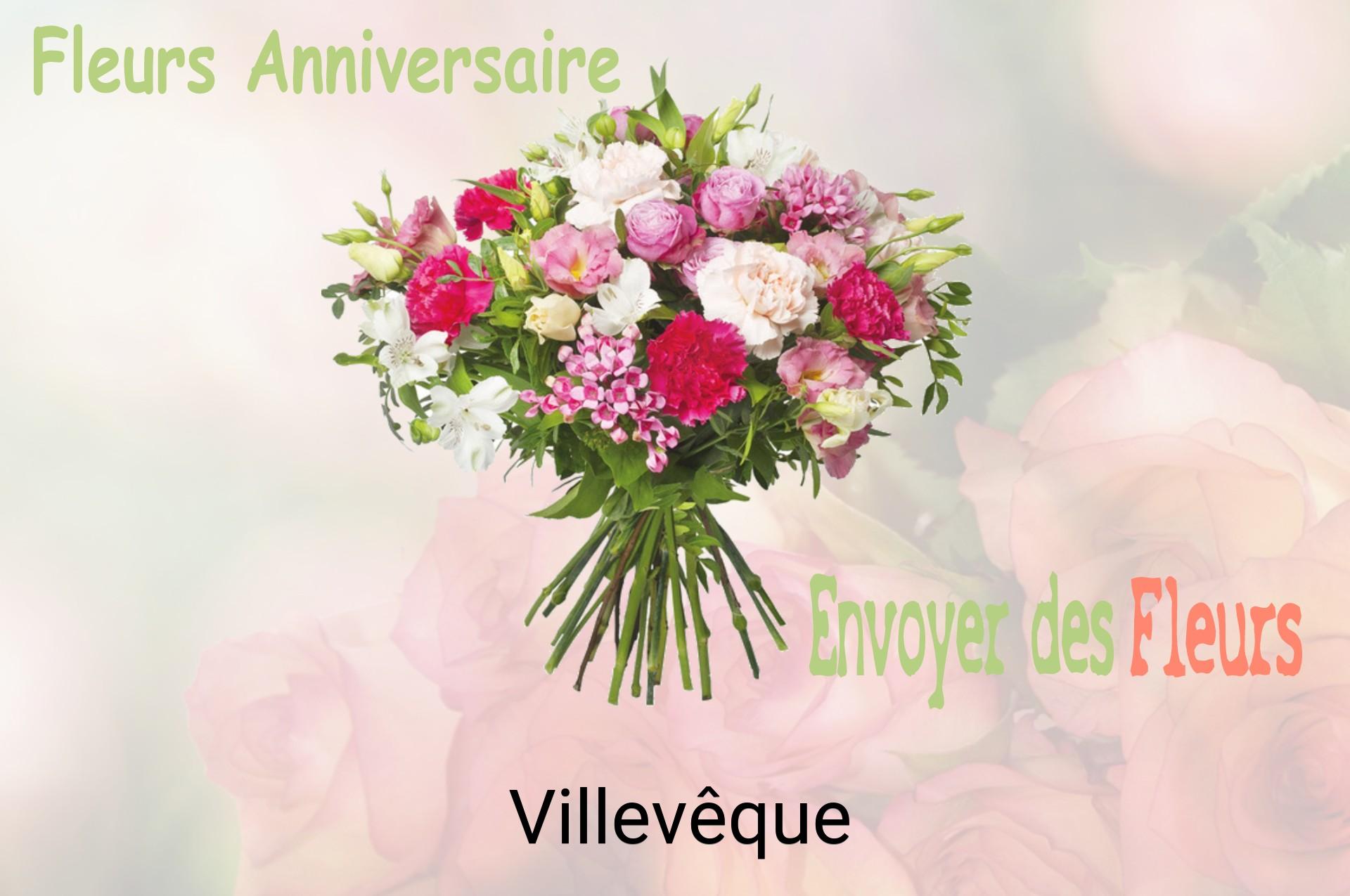 Bouquet de fleurs d’anniversaire livré à Villevêque