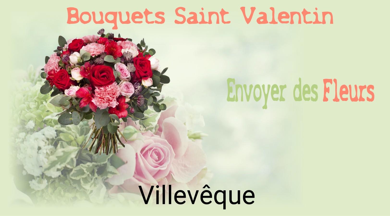 Roses de Saint-Valentin livrées à Villevêque